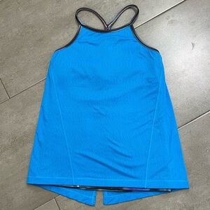Ivivva by Lululemon girls racer back slit back layered tank top